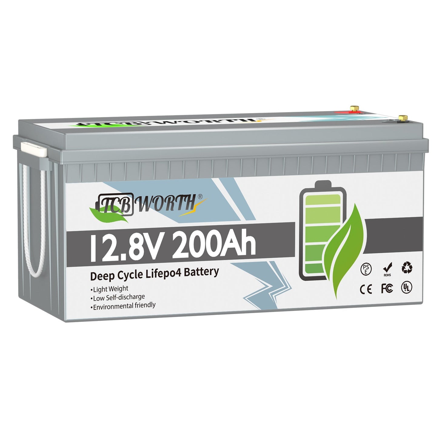 12V 200Ah LiFePO4 Batteries Built-in 200A BMS,up to 15000 Cycles,TCBWORTH Battery for RV,Solar