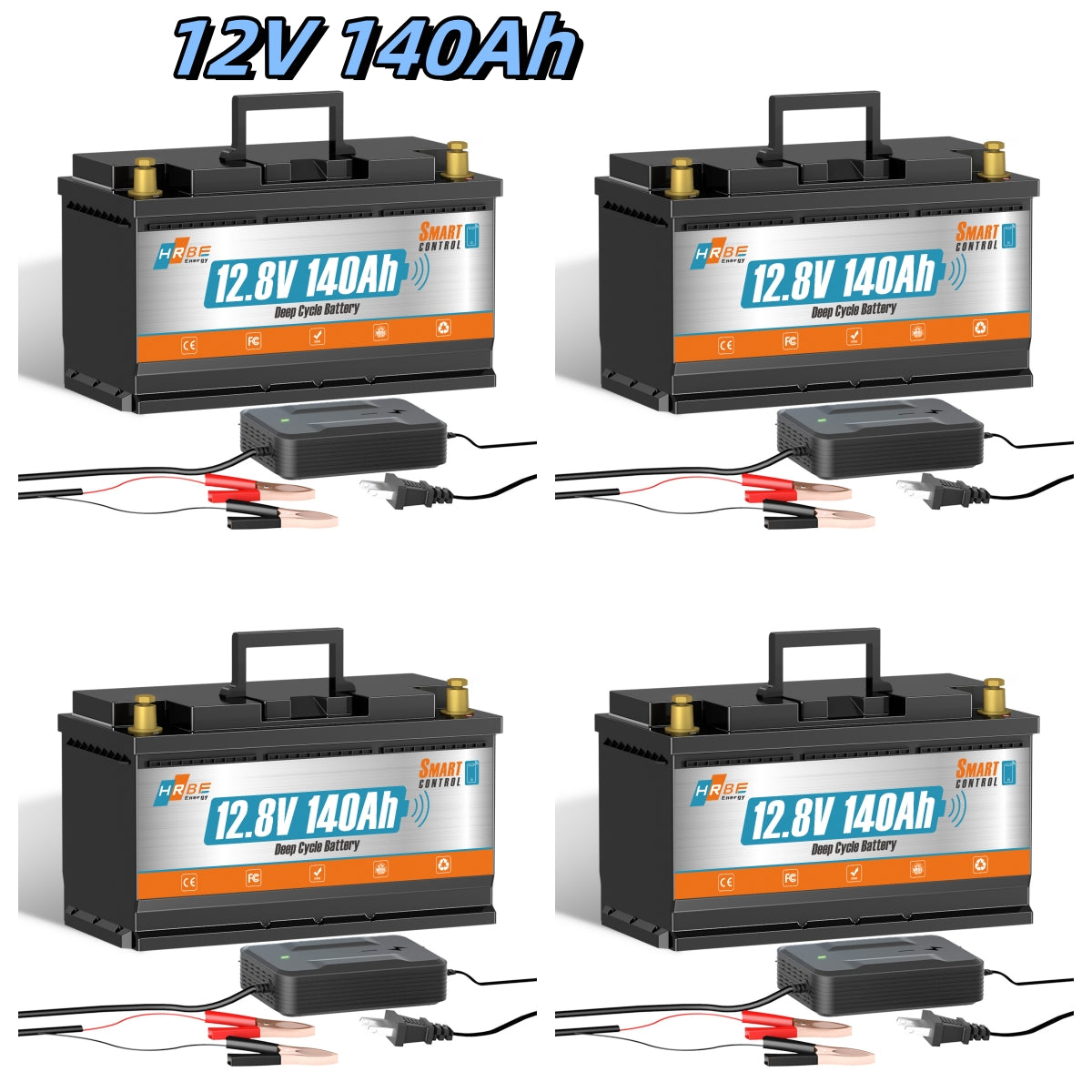 12V 140Ah LiFePO4 Battery Bluetooth, Low-Temp Protection Lithium Battery for Trolling Motor, Bulit-in 100A Smart BMS, Perfect for Marine, Boat, RV, Solar and Off Grid