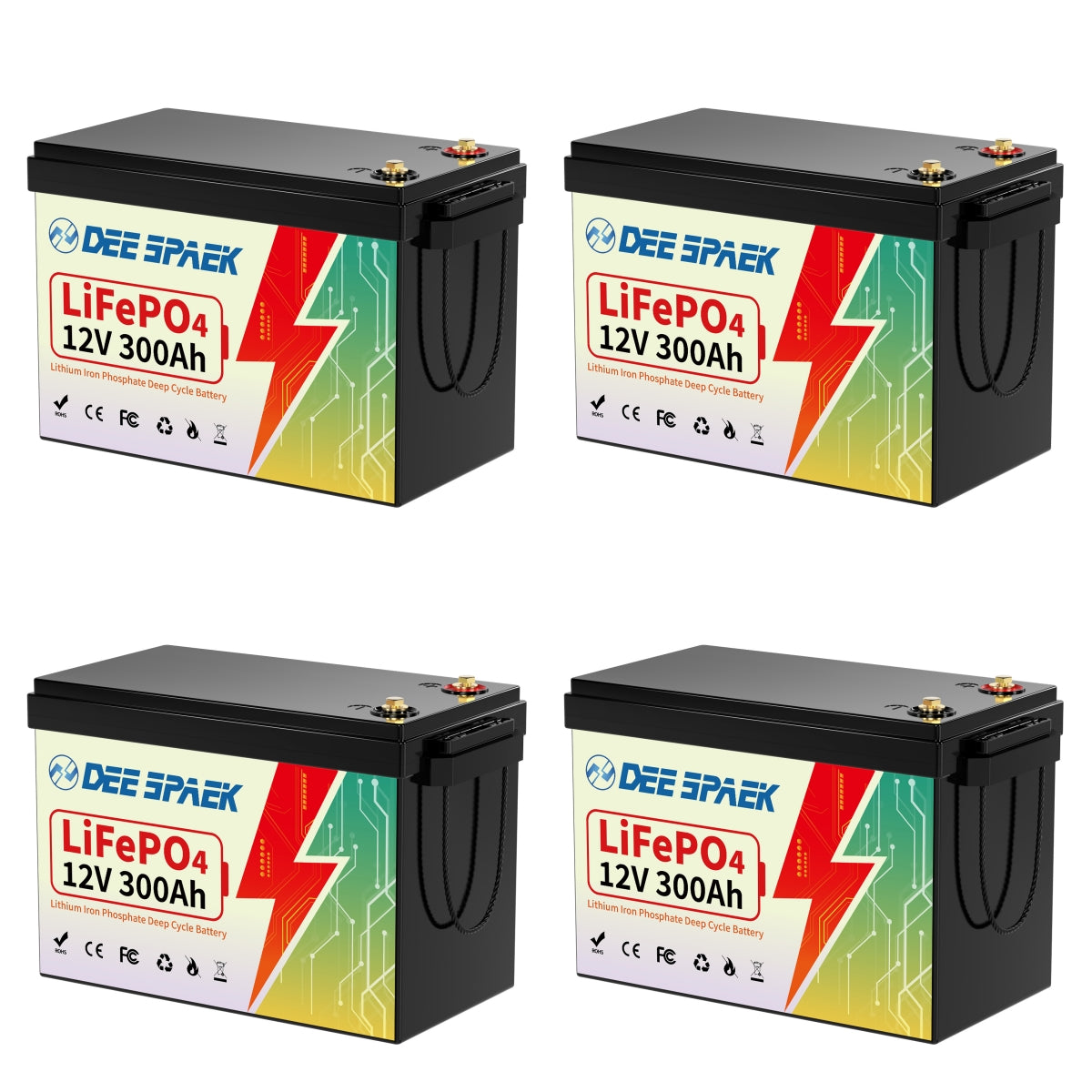 12V 300Ah LiFePO4 Battery,200A BMS, Low Temp Protection,Lithium RV Batteries Deep Cycles for Solar Winter Energy Storage Trolling Motor