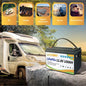 12V 100AH LiFePO4 Battery with a Free Charger,Group 31 Deep Cycles Lithium Batteries,for RVs,Solar,Camping,Trolling Motors,Yacht,Marine,Boat,Home Energy Storage,Built in 100A BMS