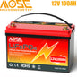 12V 100Ah LiFePO4 Battery Lithium Battery with 100A BMS,for RV, Solar System, Marine, Trolling Motor, Camping