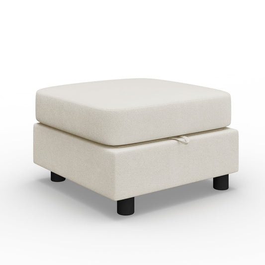 YOUDENOVA Modular Storage Ottoman Sectional Sofa Module Free Reversible Chaise Couch Convertible Ottoman Free Configuration Ottoman, Beige