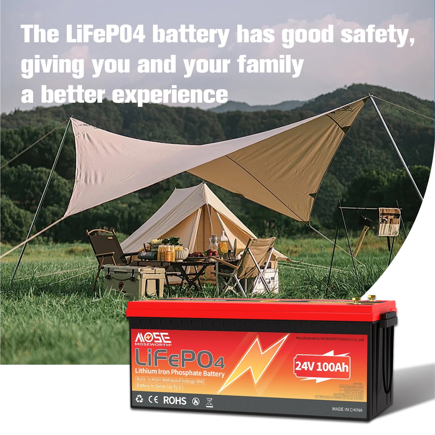 2Pack 24V 100Ah LiFePO4 Battery,15000 Cycles, Lithium Batteries for Solar, RV