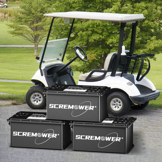 51.2V 105Ah Bluetooth LiFePO4 Golf Cart Battery, 200A BMS with Monitor, 8000+ Deep Cycles 36V Lithium RV Batteries