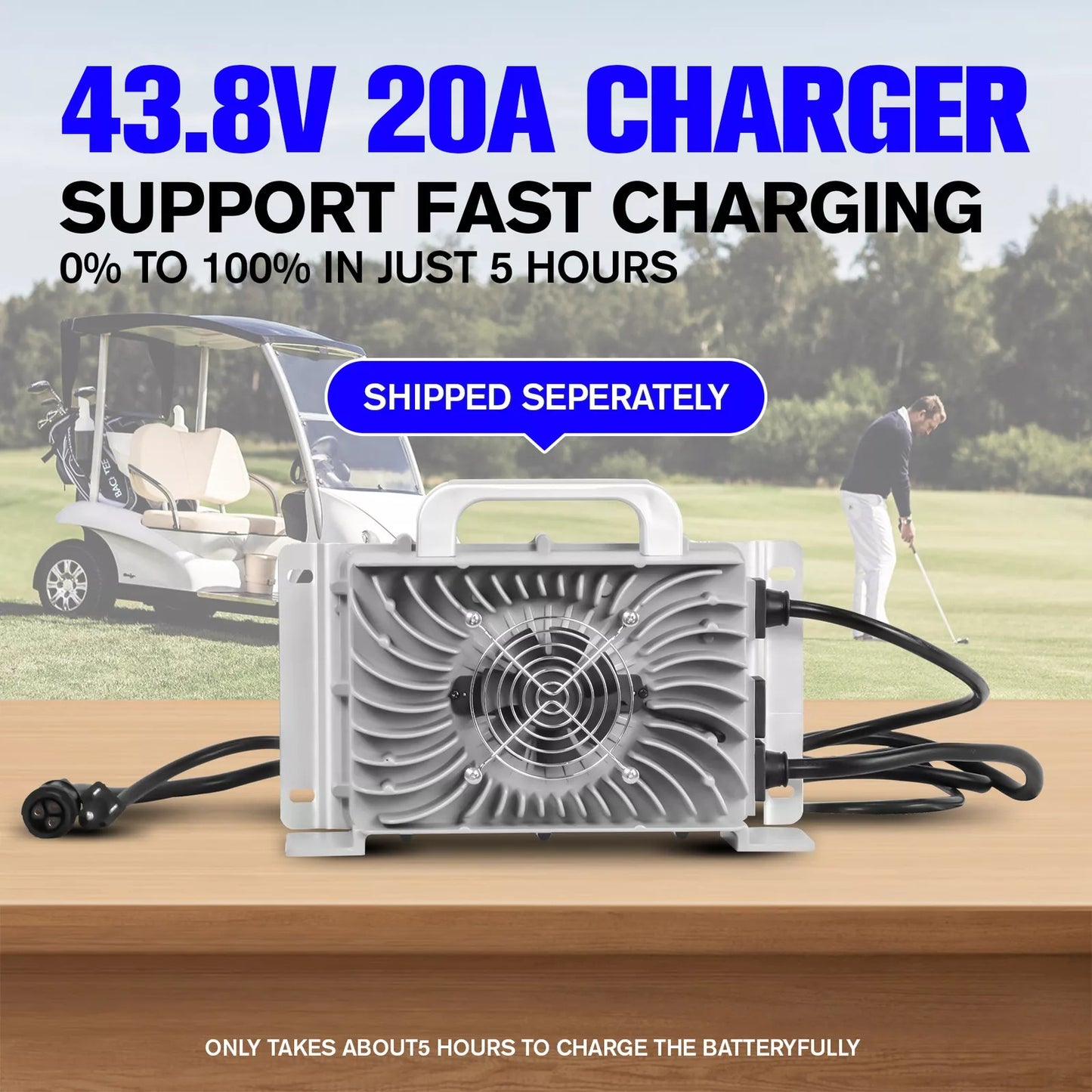 48 Volt Golf Cart Battery Charger,58.4V 20AMP Lifepo4 Lithium Battery Charges